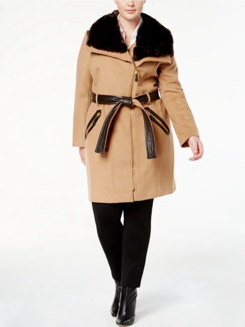 Via Spiga Women's Asymmetric Wool Blend Wrap Coat